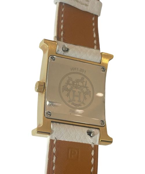 HERMES（エルメス）HERMES (エルメス) Hウォッチミニ ドゥブルトゥール ホワイト サイズ:ミニの古着・服飾アイテム