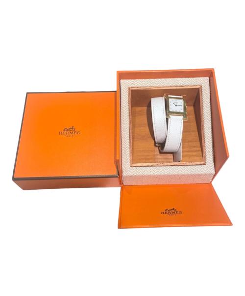 HERMES（エルメス）HERMES (エルメス) Hウォッチミニ ドゥブルトゥール ホワイト サイズ:ミニの古着・服飾アイテム