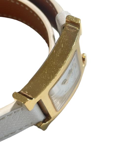 HERMES（エルメス）HERMES (エルメス) Hウォッチミニ ドゥブルトゥール ホワイト サイズ:ミニの古着・服飾アイテム