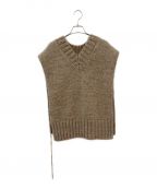 Maison Margiela4メゾンマルジェラ4）の古着「Vネックニットベスト」｜ベージュ