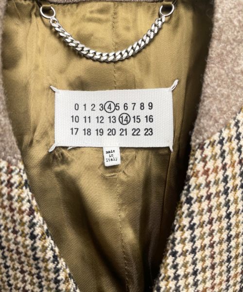 Maison Margiela（メゾンマルジェラ）Maison Margiela (メゾンマルジェラ) ノーカラーロングコート ベージュ サイズ:42の古着・服飾アイテム