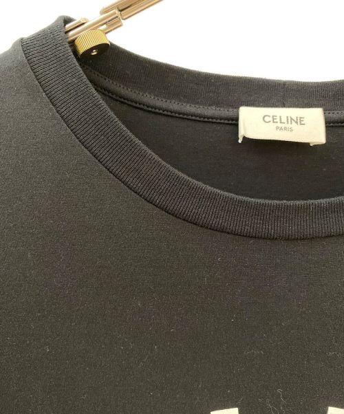 CELINE（セリーヌ）CELINE (セリーヌ) CELINE 16 PARISロゴTシャツ ブラック サイズ:Sの古着・服飾アイテム