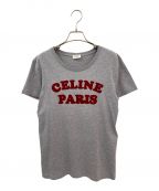 CELINEセリーヌ）の古着「プリントロゴTシャツ」｜グレー