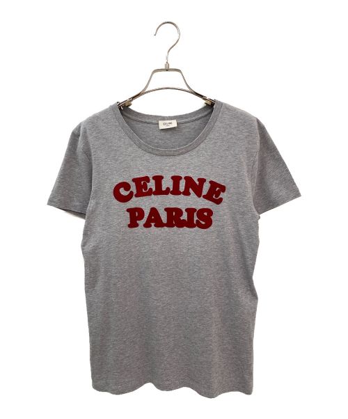 CELINE（セリーヌ）CELINE (セリーヌ) プリントロゴTシャツ グレー サイズ:XSの古着・服飾アイテム