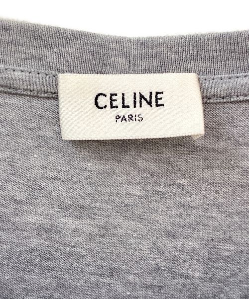 CELINE（セリーヌ）CELINE (セリーヌ) プリントロゴTシャツ グレー サイズ:XSの古着・服飾アイテム