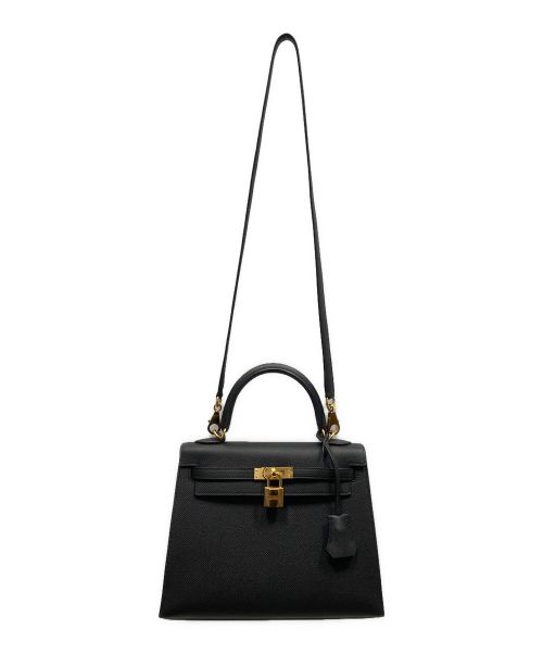 HERMES（エルメス）HERMES (エルメス) ケリー25 外縫い/ハンドバッグ ブラック サイズ:25の古着・服飾アイテム