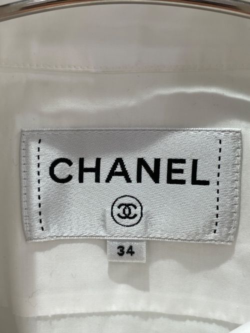CHANEL（シャネル）CHANEL (シャネル) Front Logo Short Sleeve Shirt ホワイト サイズ:34の古着・服飾アイテム