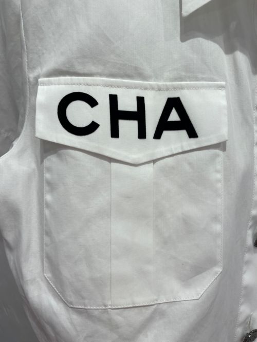 CHANEL（シャネル）CHANEL (シャネル) Front Logo Short Sleeve Shirt ホワイト サイズ:34の古着・服飾アイテム