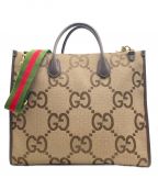 GUCCIグッチ）の古着「ジャンボGGトートバッグ」｜ブラウン