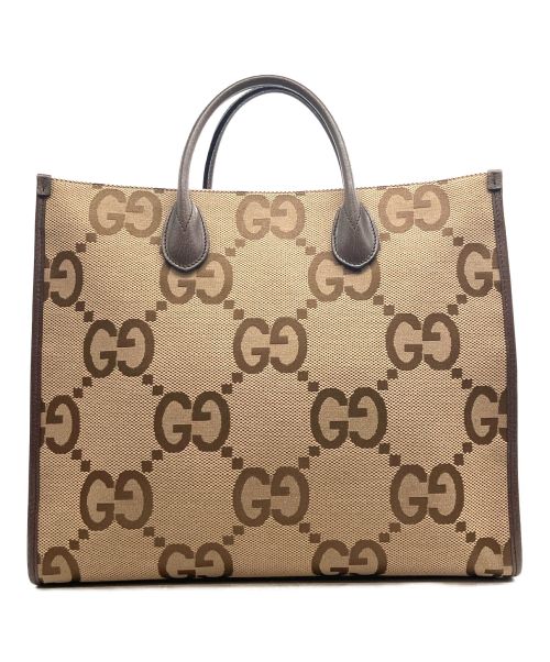 GUCCI（グッチ）GUCCI (グッチ) ジャンボGGトートバッグ ブラウン サイズ:-の古着・服飾アイテム