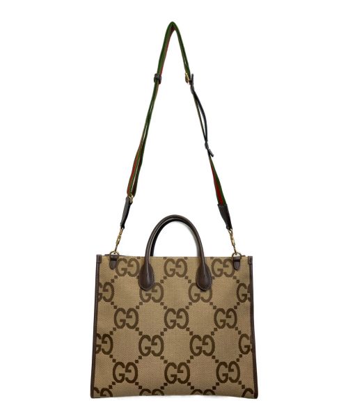GUCCI（グッチ）GUCCI (グッチ) ジャンボGGトートバッグ ブラウン サイズ:-の古着・服飾アイテム