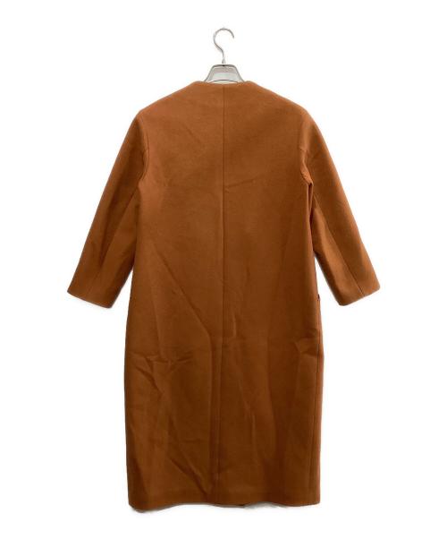 Diagram GRACE CONTINENTAL（ダイアグラム グレースコンチネンタル）Diagram GRACE CONTINENTAL (ダイアグラム グレースコンチネンタル) ロングコートノ-カラーフォックスファー オレンジ サイズ:34の古着・服飾アイテム