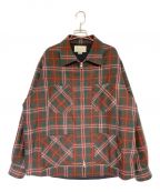 GUCCIグッチ）の古着「WOOL ZIP UP SHIRT」｜レッド