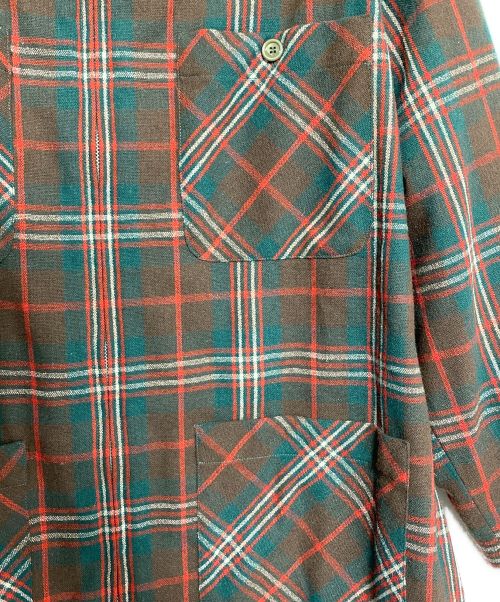 GUCCI（グッチ）GUCCI (グッチ) WOOL ZIP UP SHIRT  レッド サイズ:48の古着・服飾アイテム