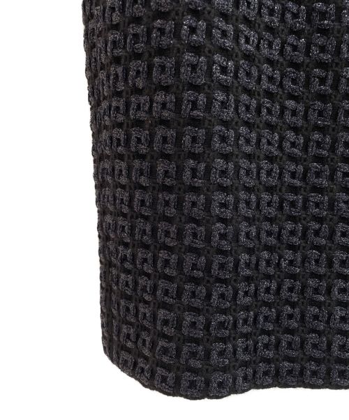 CHANEL（シャネル）CHANEL (シャネル) フラワーレースツイードワンピース ネイビー サイズ:38の古着・服飾アイテム