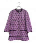 CHANELシャネル）の古着「ココマークノーカラージャケット」｜パープル