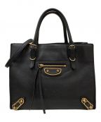 BALENCIAGAバレンシアガ）の古着「ペーパーミニA4/2WAYバッグ」｜ブラック