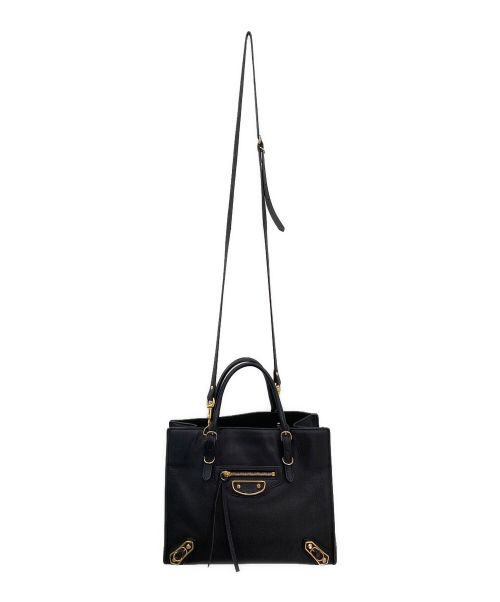 BALENCIAGA（バレンシアガ）BALENCIAGA (バレンシアガ) ペーパーミニA4/2WAYバッグ ブラック サイズ:ミ二の古着・服飾アイテム