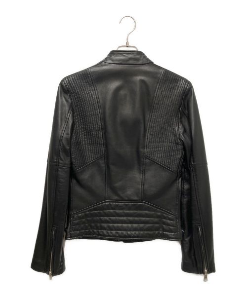 DOLCE & GABBANA（ドルチェ＆ガッバーナ）DOLCE & GABBANA (ドルチェ＆ガッバーナ) ラムレザーライダースジャケット ブラック サイズ:44の古着・服飾アイテム