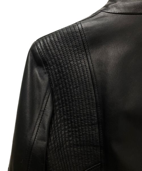 DOLCE & GABBANA（ドルチェ＆ガッバーナ）DOLCE & GABBANA (ドルチェ＆ガッバーナ) ラムレザーライダースジャケット ブラック サイズ:44の古着・服飾アイテム