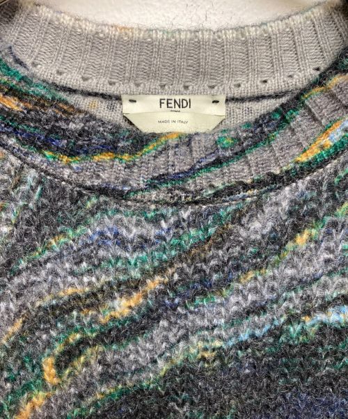 FENDI（フェンディ）FENDI (フェンディ) プルオーバーモヘアニット ブラック サイズ:40の古着・服飾アイテム