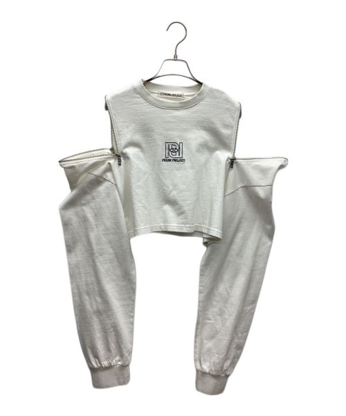 PRANK PROJECT（プランクプロジェクト）PRANK PROJECT (プランクプロジェクト) ロゴエンブロイダリーピグメントオーバートップ ホワイト サイズ:Freeの古着・服飾アイテム