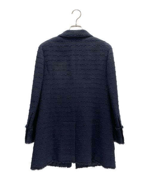 CHANEL（シャネル）CHANEL (シャネル) ブローチツイードジャケット ネイビー サイズ:38の古着・服飾アイテム