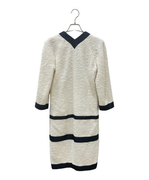 CHANEL（シャネル）CHANEL (シャネル) ハートボタンツイードワンピース ホワイト サイズ:38の古着・服飾アイテム