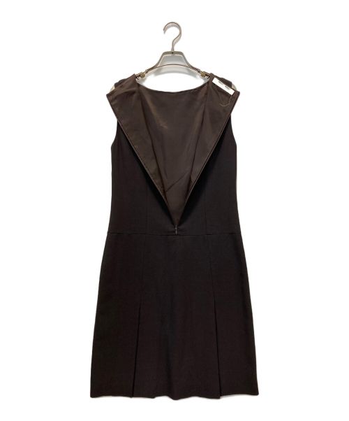 MIU MIU（ミュウミュウ）MIU MIU (ミュウミュウ) ノースリーブワンピース ブラウン サイズ:SIZE　38の古着・服飾アイテム