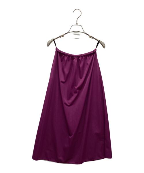 ANAYI（アナイ）ANAYI (アナイ) シルクコットンティアードワンピース パープル サイズ:36の古着・服飾アイテム