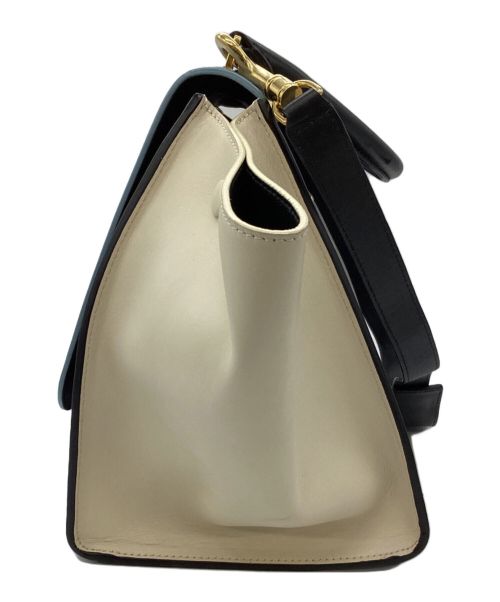 CELINE（セリーヌ）CELINE (セリーヌ) 2WAYバッグ/トラペーズ ブルー×ネイビー×ホワイトの古着・服飾アイテム
