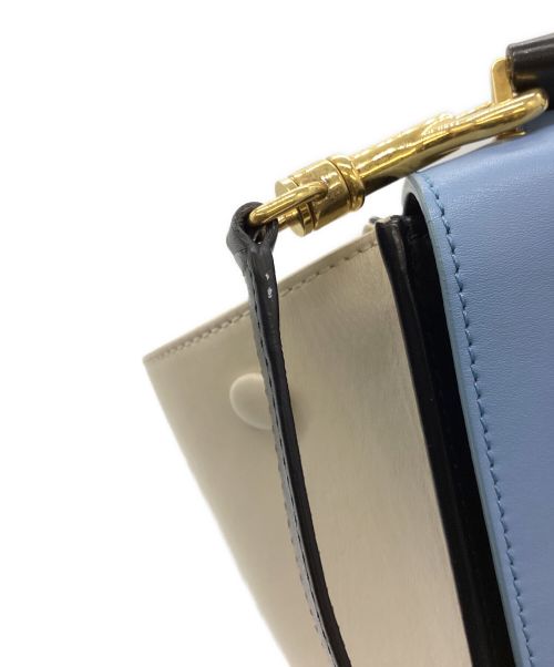 CELINE（セリーヌ）CELINE (セリーヌ) 2WAYバッグ/トラペーズ ブルー×ネイビー×ホワイトの古着・服飾アイテム