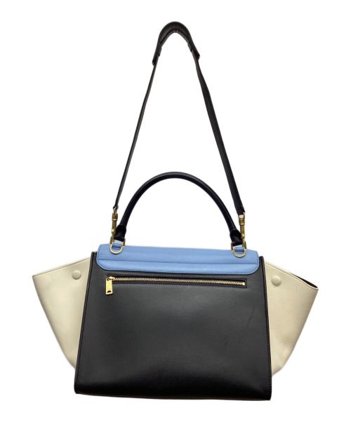 CELINE（セリーヌ）CELINE (セリーヌ) 2WAYバッグ/トラペーズ ブルー×ネイビー×ホワイトの古着・服飾アイテム
