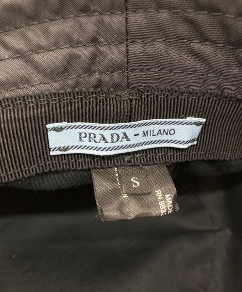 PRADA（プラダ）PRADA (プラダ) ナイロン バケットハット ブラック サイズ:Sの古着・服飾アイテム