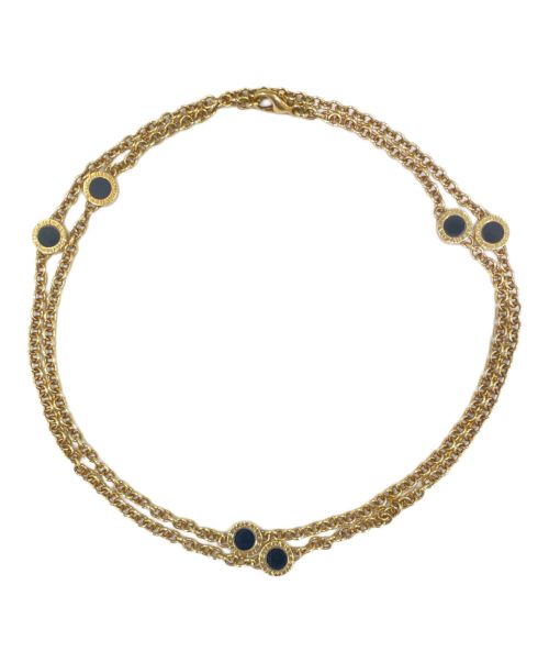 BVLGARI（ブルガリ）BVLGARI (ブルガリ) 6Pオニキスロングネックレスの古着・服飾アイテム