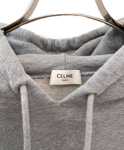 CELINE（セリーヌ）CELINE (セリーヌ) 16ロゴ半袖パーカー グレー サイズ:Sの古着・服飾アイテム