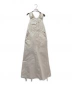 MADISON BLUEマディソンブルー）の古着「JUMPER SKIRT MAXI PE TWILL」｜ホワイト