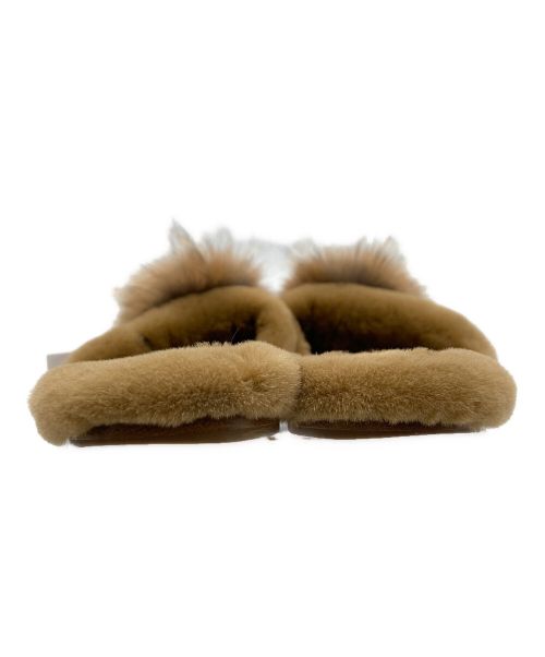 AQUAZZURA（アクアズーラ）AQUAZZURA (アクアズーラ) ファーサンダル ブラウン サイズ:37の古着・服飾アイテム