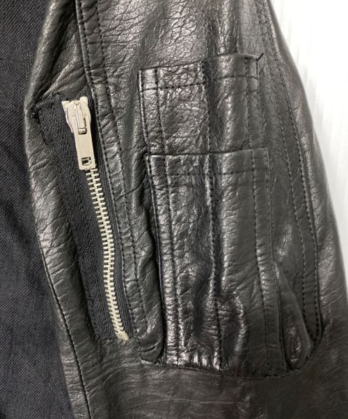 DRKSHDW（ダークシャドウ）DRKSHDW (ダークシャドウ) レザー切り替えジャケット ブラック サイズ:XSの古着・服飾アイテム