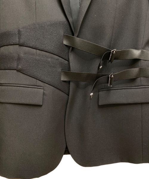 DIOR HOMME（ディオール オム）DIOR HOMME (ディオール オム) ベルトテーラードジャケット ブラック サイズ:44の古着・服飾アイテム