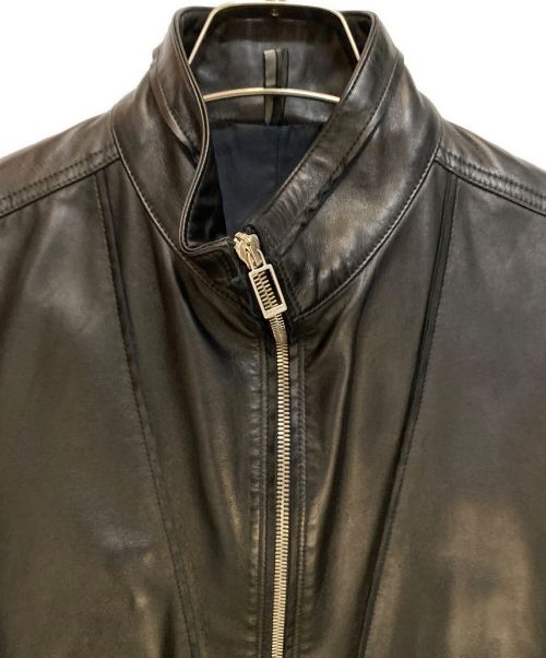 DIOR HOMME（ディオール オム）DIOR HOMME (ディオール オム) 11AW ラムレザーライダースジャケット ブラック サイズ:44の古着・服飾アイテム
