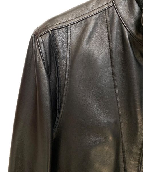 DIOR HOMME（ディオール オム）DIOR HOMME (ディオール オム) 11AW ラムレザーライダースジャケット ブラック サイズ:44の古着・服飾アイテム