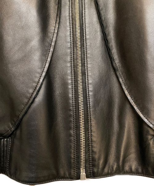 DIOR HOMME（ディオール オム）DIOR HOMME (ディオール オム) 11AW ラムレザーライダースジャケット ブラック サイズ:44の古着・服飾アイテム