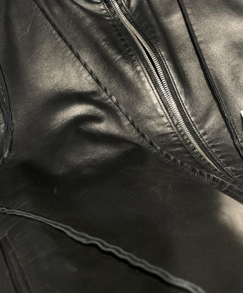 DIOR HOMME（ディオール オム）DIOR HOMME (ディオール オム) 11AW ラムレザーライダースジャケット ブラック サイズ:44の古着・服飾アイテム