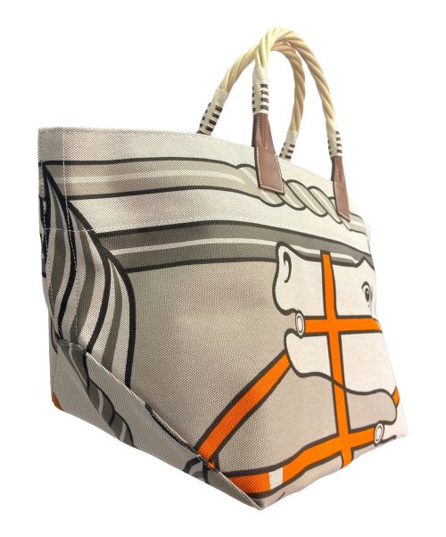 HERMES（エルメス）HERMES (エルメス) スティープル トワルアッシュ オース ベージュの古着・服飾アイテム