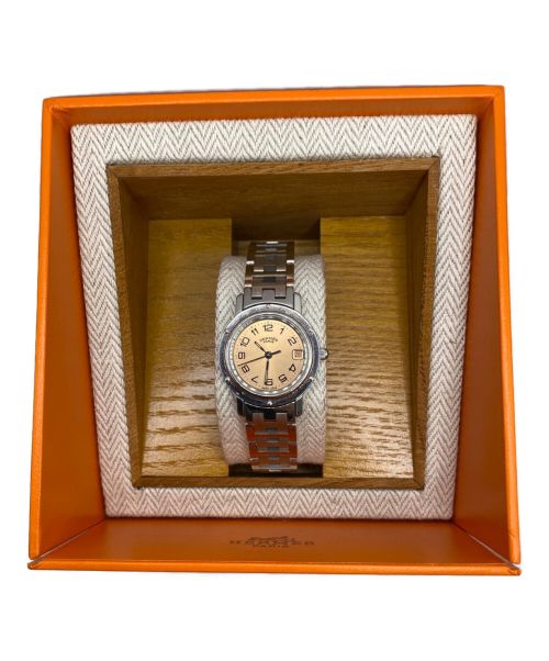 HERMES（エルメス）HERMES (エルメス) クリッパー ベージュ文字盤の古着・服飾アイテム
