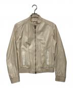 falleriファッレーリ）の古着「レザージャケット」｜ベージュ
