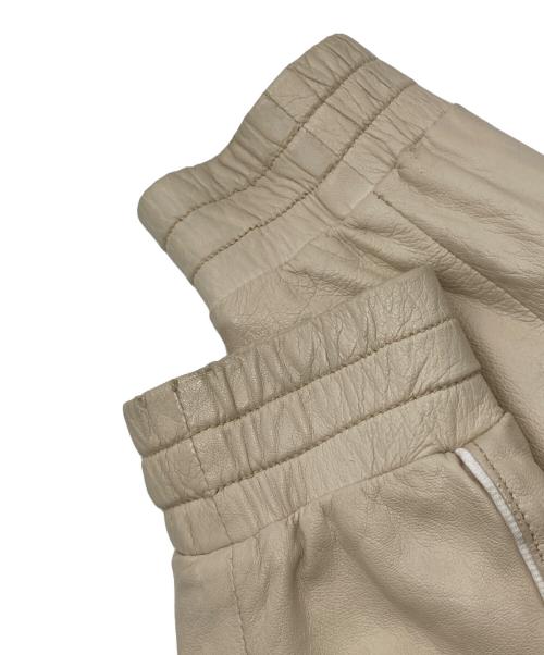 falleri（ファッレーリ）falleri (ファッレーリ) レザージャケット ベージュ サイズ:46の古着・服飾アイテム