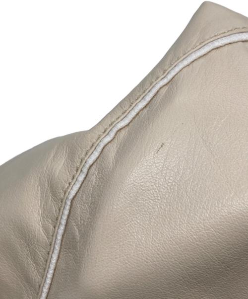 falleri（ファッレーリ）falleri (ファッレーリ) レザージャケット ベージュ サイズ:46の古着・服飾アイテム