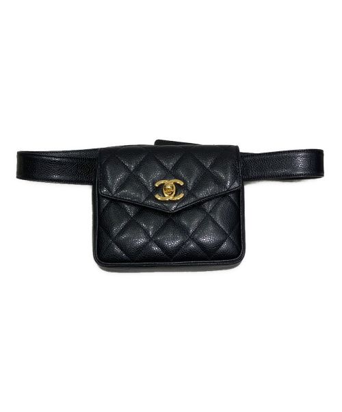 CHANEL（シャネル）CHANEL (シャネル) マトラッセウエストポーチ ブラックの古着・服飾アイテム